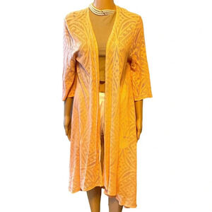 Torrid Lace Bikini Cover Up Pink Long Cardigan Women Size 00/0/XL